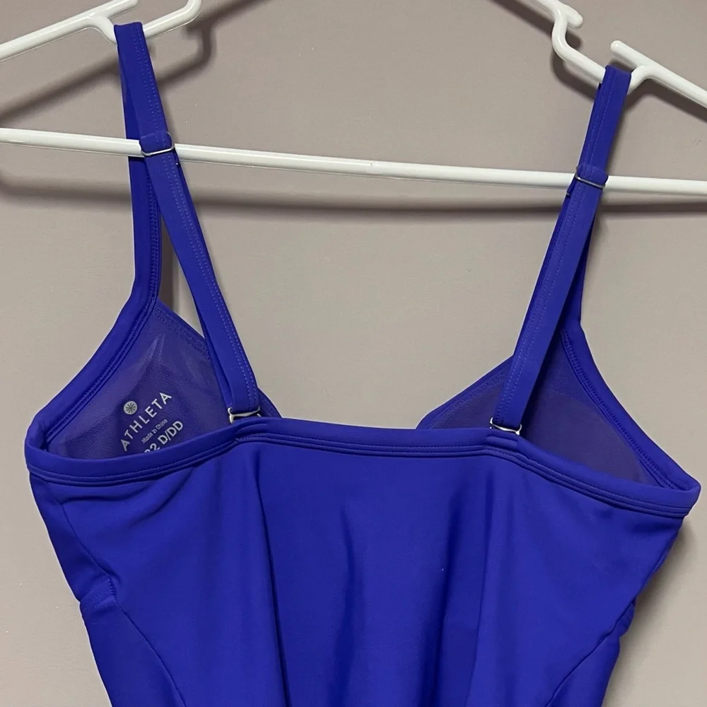 ATHLETA Twister TANKINI Top SWIM WEAR Blue 32 D/DD